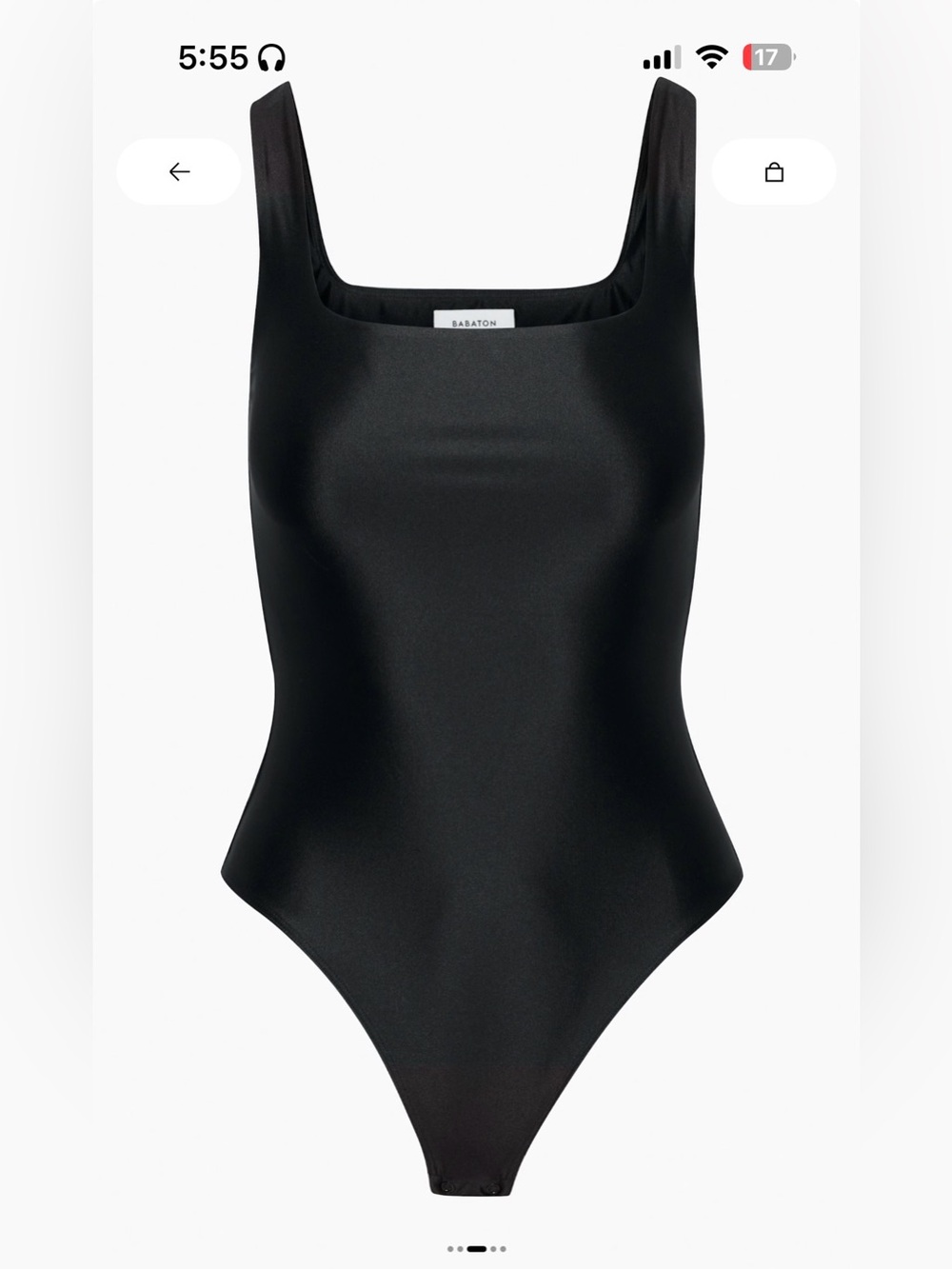 Aritzia Babaton Satinette Squareneck Bodysuit - Size M